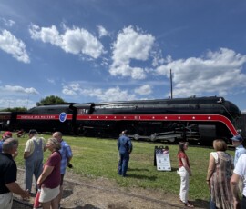 On May 30, 2026, the Virginia Museum of Transportation released N&W J-Class 4-8-4 #611 in an America250 scheme inspired by the 1970s-era American Freedom Train. (Phil Bell Photo, 5/31/26)