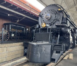 N&W Class A 2-6-6-4 #1218 sits on repose at the Virginia Museum of Transportation. (5/31/26, Phil Bell Photo)